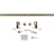 Ekena Millwork Premium J-Top Mount Barn Door Hardware Set w/ 4' Track for 1 3/8" to 2 1/4" Doors, White Bronze GB60010H4WZ - alternate 2